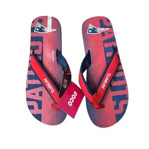 FOCO Forever Collectible NFL New England Patriots Flip Flops Men's L 11/12 New